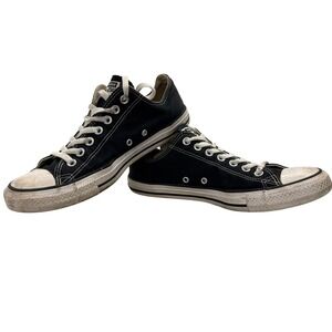 Converse All Star Black Canvas Low Top Sneakers Shoes Womens Mens Unisex